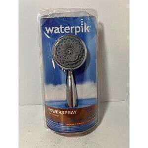 Waterpik Shower Head Power Spray Plus Massage 6 Setting w/hose NMC-653 NEW